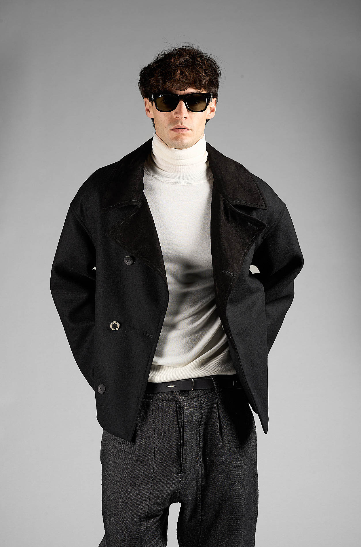 DANIELE BASTA LEATHER AND SILVER JACKET 